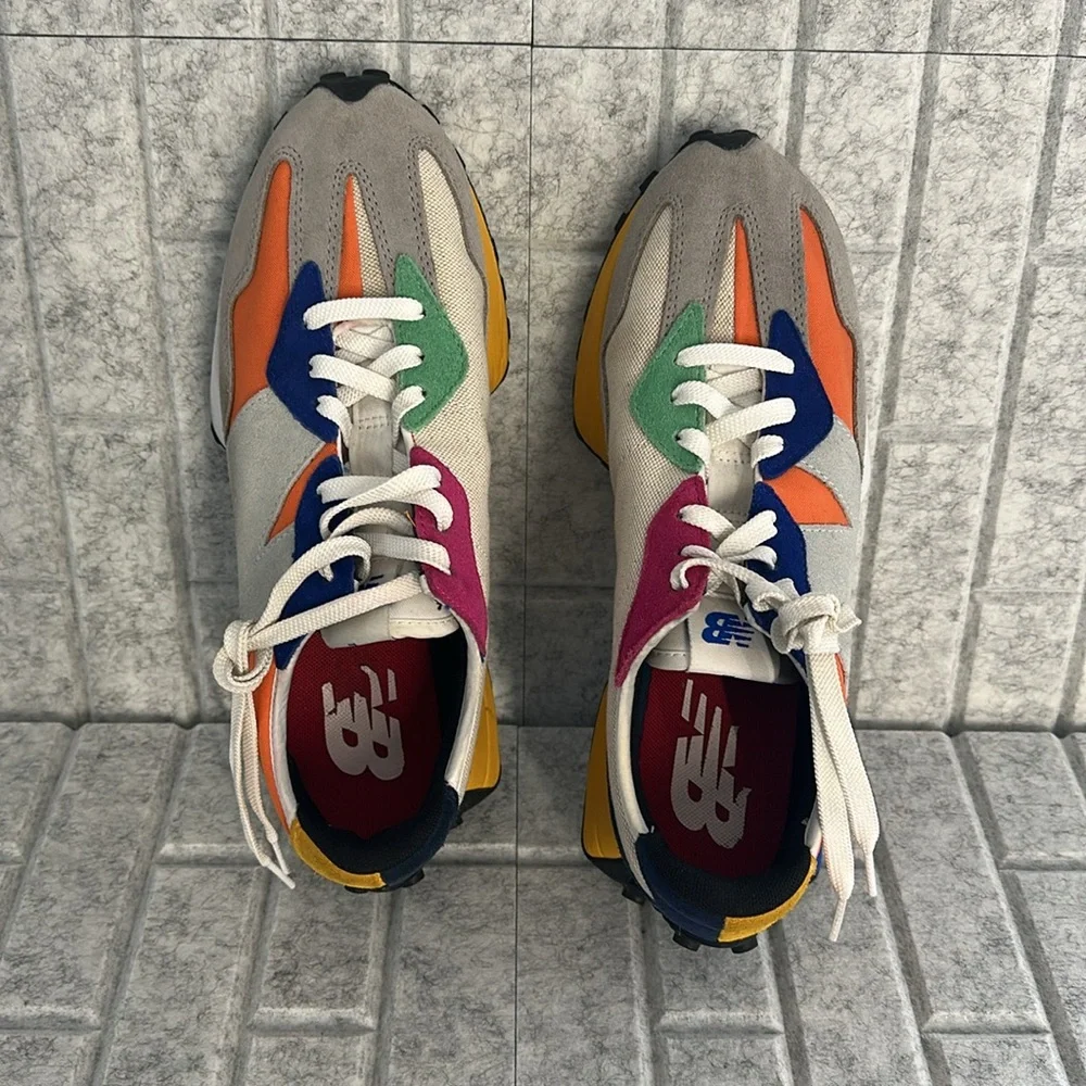 New Balance Colorful Multicolor Sneakers Size 10 The Intelligent Choice 327 - Picture 9 of 15